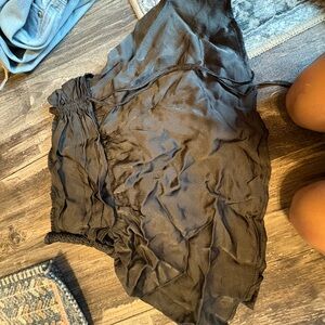 Aerie Black Textured Skirt
